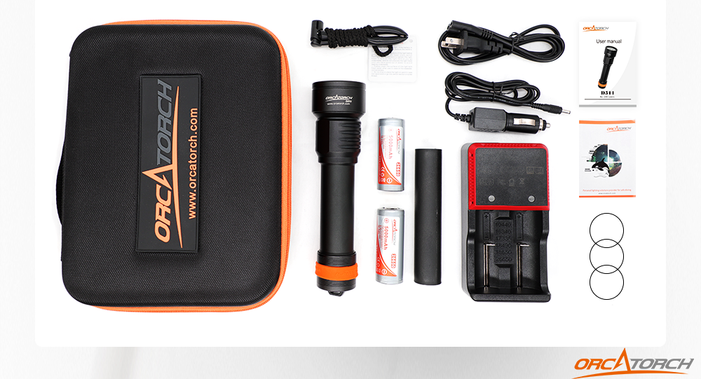 Orcatorch D511 Dive Light Package