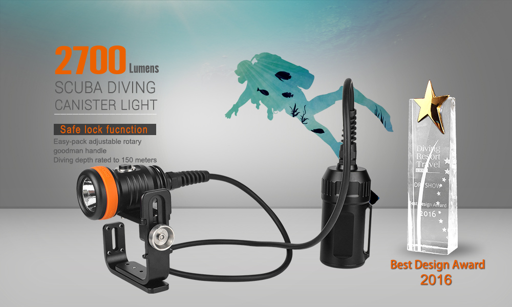 OrcaTorch D620 primary dive light