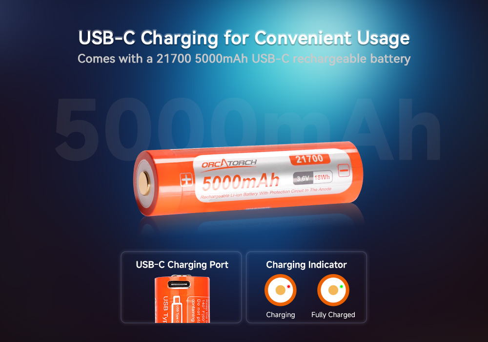 Orca 7 battery OrcaTorch uses 21700 USB-C rechargable battery .jpg