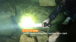 Cave Diving Using OrcaTorch D630 Canister Dive Torch